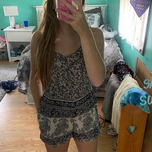 NWT Black/Creme Romper